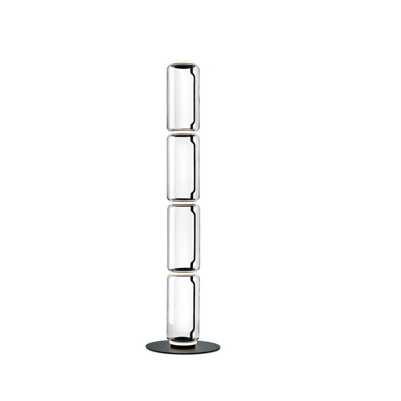 NOCTAMBULE FLOOR 4 High Flos Lampada da terra Noctambule Floor 4 High Cylinder Small Base finitura nero