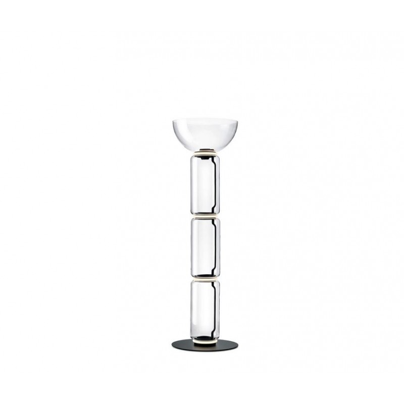 NOCTAMBULE FLOOR 3+Bowl Flos Noctambule Floor Lamp Floor 3 High Cylinder Bowl Big Base Black Finish
