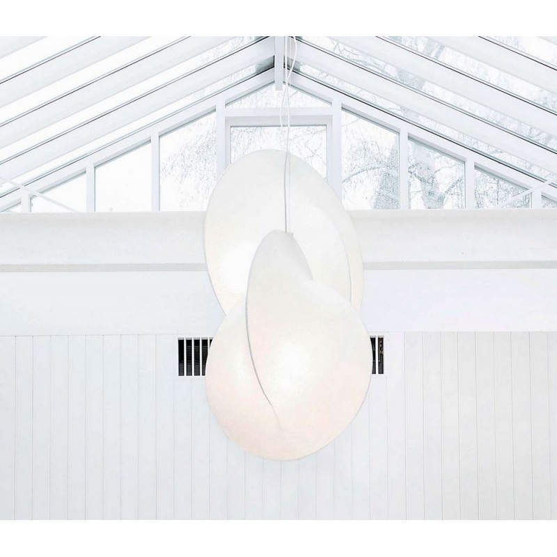 OVERLAP S1 Flos Overlap Suspension 1 diffused light pendant lamp white finish