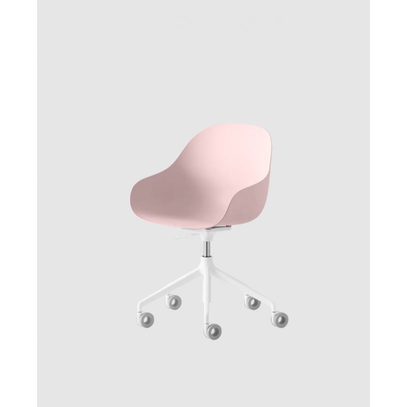  PRÊT À LIVRAISON - Chaise de bureau à domicile pivotante Connubia Academy CB2145 avec structure blanche et assise Cipria