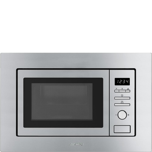 Four à micro-ondes encastrable Smeg FMI017X 60 cm avec grill, finition inox