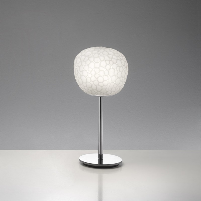 AR METEORITE 15 TABLE STEM Artemide Meteorite 15 Tavolo Stelo lámpara de mesa, acabado blanco/cromo