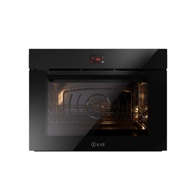 OV80GT31 Ilve Professional Plus OV80GT31 80cm Black Tempered Glass Built-in Electric Oven