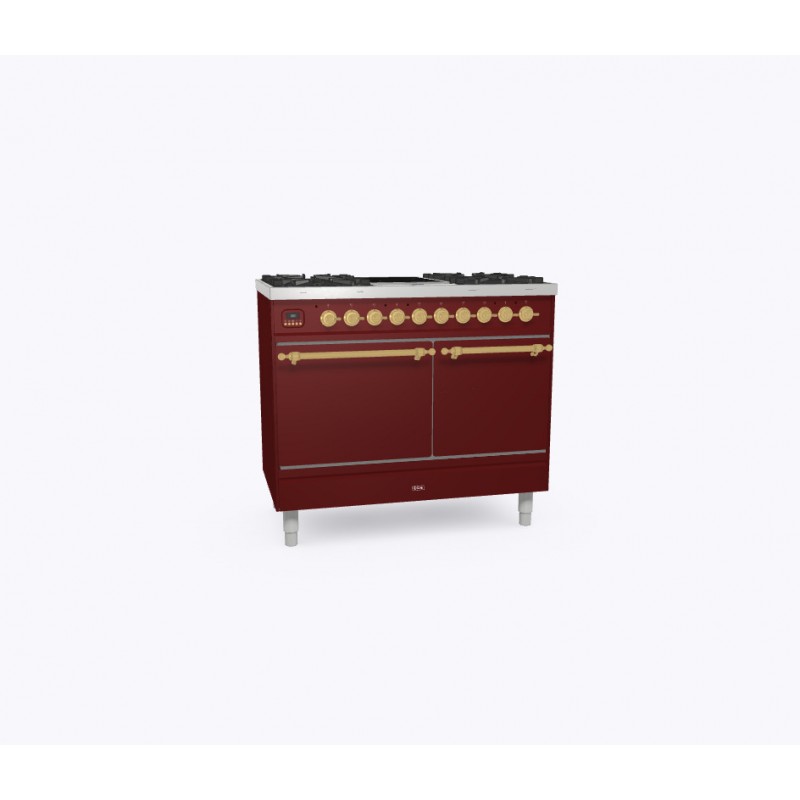 PD10IDQNE3 Ilve Cucina PD10N encastrable Nostalgie PD10IDQNE3 four double aveugle et plaque de cuisson 4 feux et 2 zones à induction av