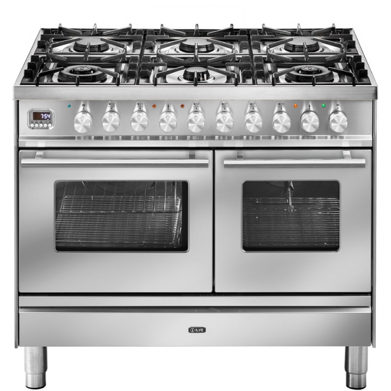 PD106DWE3 Ilve Cucina PD10W Professional Plus PD106DWE3 four double et plaque de cuisson 6 feux avec double 100 cm