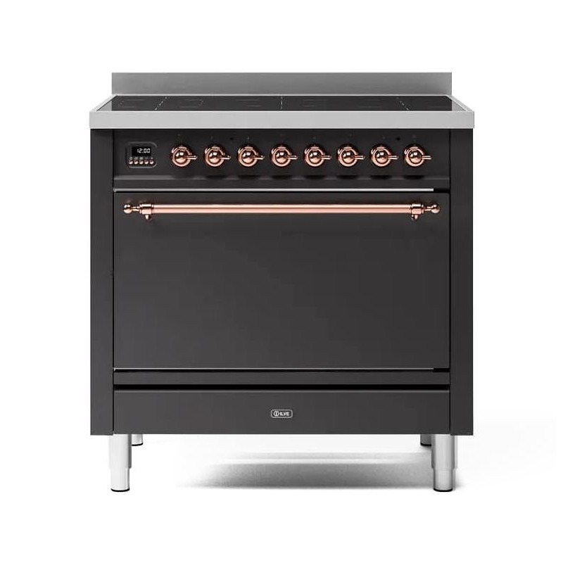 PI096QNE3 Horno ciego empotrable Ilve Cucina P09N Nostalgie PI096QNE3 y placa de inducción de 90 cm