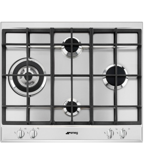 Plaque de cuisson à gaz Smeg P261XGH 60 cm en acier inoxydable