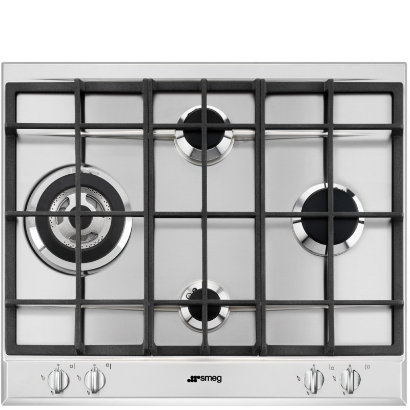  Placa de gas Smeg P261XGH de 60 cm, de acero inoxidable