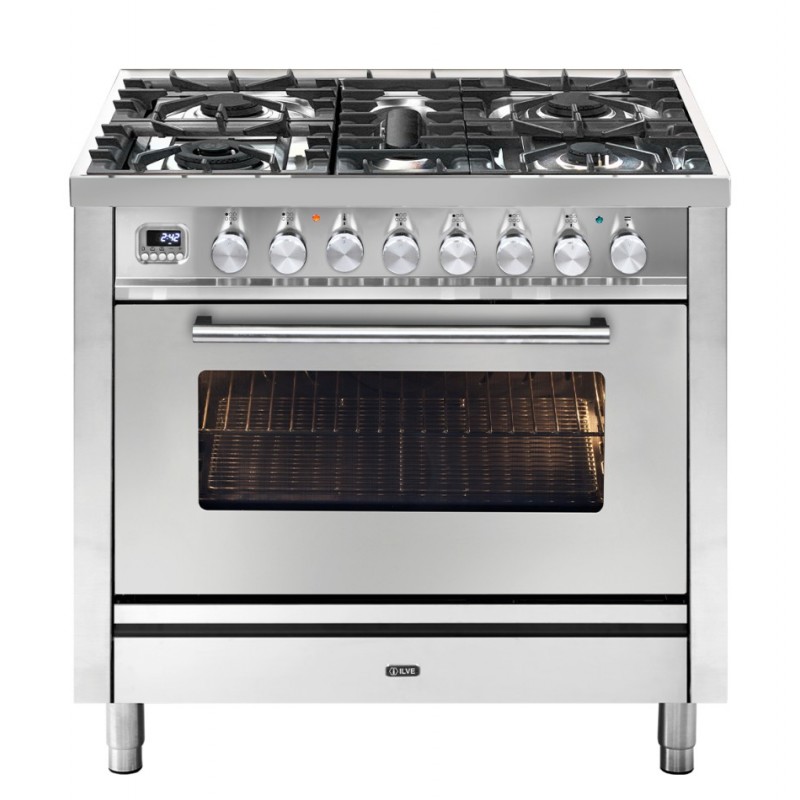 P09PDWE3 Ilve Cucina P09W Professional Plus P09PDWE3 4-burner hob with fish pan with 90 cm dual hob