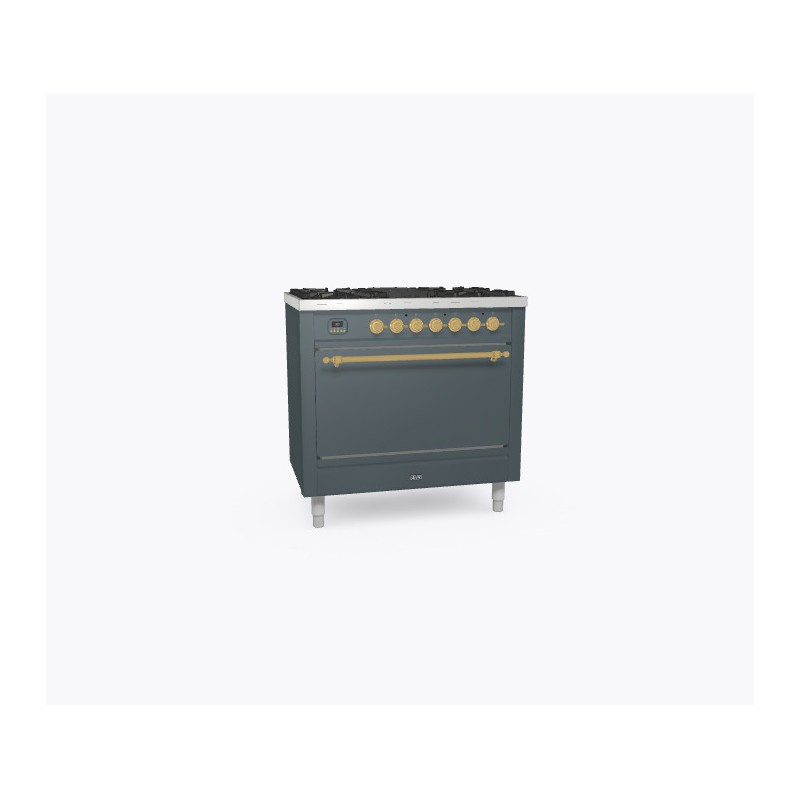 P09PQNE3 Ilve Cucina P09N Nostalgie P09PQNE3 four encastré et plaque de cuisson 4 feux avec poêle à poisson de 90 cm