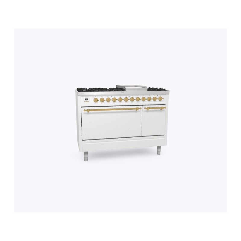 P12FDQNE3 Ilve Cucina P12N encastrable Nostalgie P12FDQNE3 four double aveugle et plaque de cuisson 8 feux avec plaque de cuisson et do