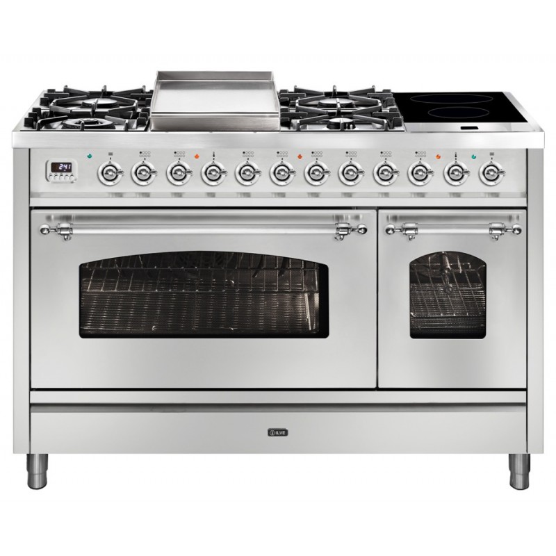 P12FIDNE3 Ilve Cucina P12N da incasso Nostalgie P12FIDNE3 doppio forno e piano cottura 6 fuochi con fry top e dual e 2 zone induzione d