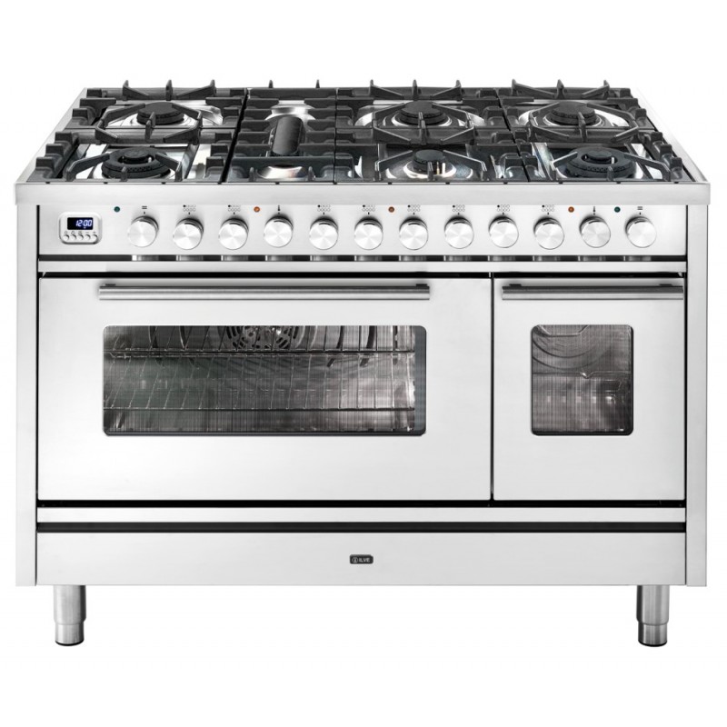 P127DWE3 Ilve Cucina P12W Professional Plus P127DWE3 four double et plaque de cuisson 7 feux avec double four de 120 cm