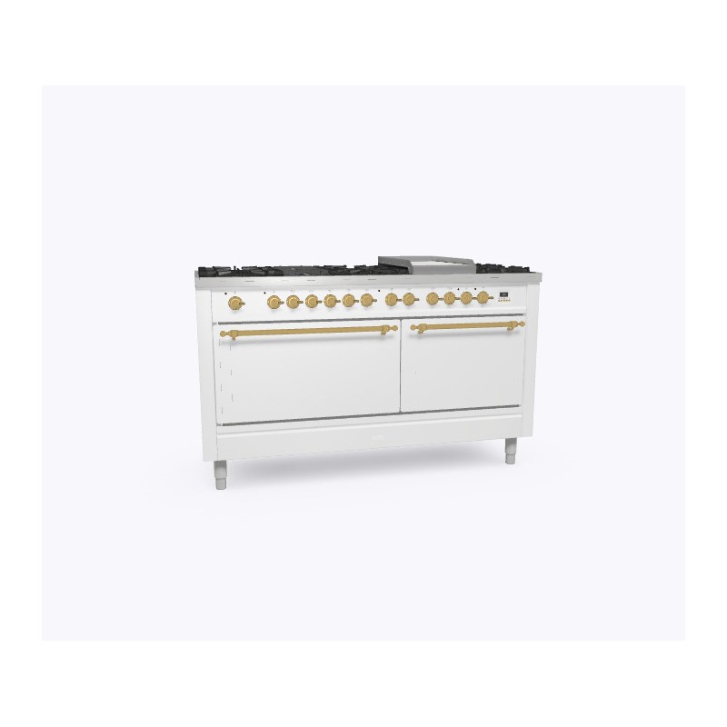 P15FDQNE3 Ilve Cucina P15N encastrable Nostalgie P15FDQNE3 four double aveugle et plaque de cuisson 9 feux avec plaque de cuisson et do
