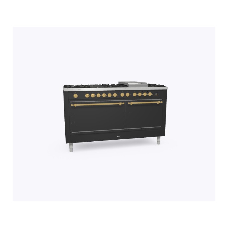 P15FQNE3 Ilve Cucina P15N encastrable Nostalgie P15FQNE3 four double aveugle et plaque de cuisson 9 feux avec plaque de cuisson de 150