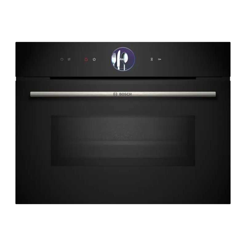 CMG7761B1 PRONTA CONSEGNA - Bosch Forno compatto combinato a microonde CMG7761B1 finitura vetro nero da 60 cm - Serie 8