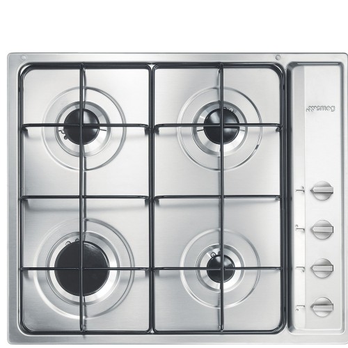 Plaque de cuisson à gaz Smeg S64S 60 cm en acier inoxydable
