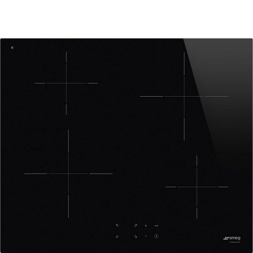 Placa de inducción vitrocerámica Smeg SI2641D de 60 cm, color negro.
