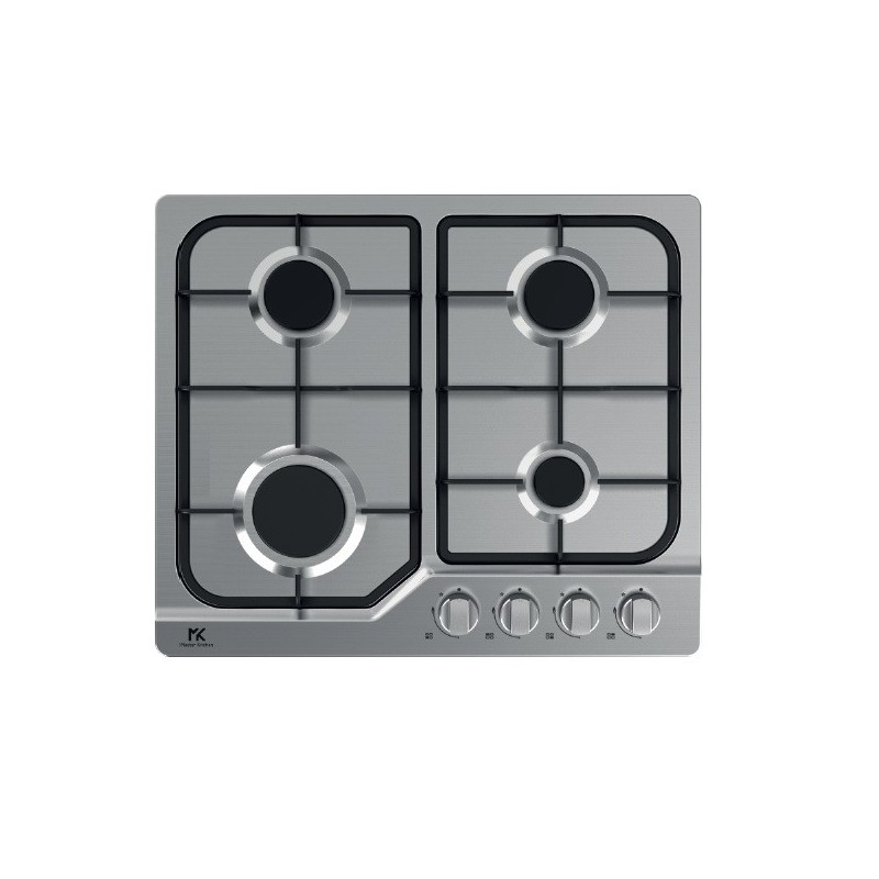 MKHG 6401F E XS#BF24 Master Kitchen MKHG 6401F E XS table de cuisson à gaz 60 cm finition acier inoxydable