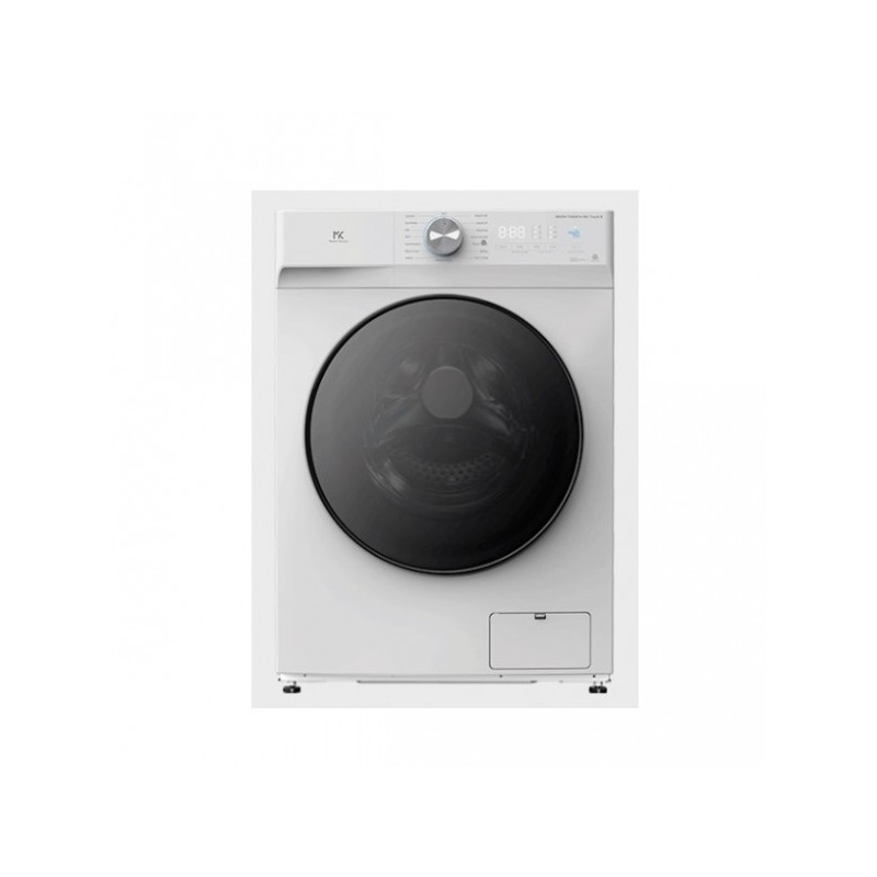 MKWM FS601814 S INV Touch B#BF24 Master Kitchen Lavadora de pie MKWM FS 601814 S acabado blanco con puerta negra de 60 cm