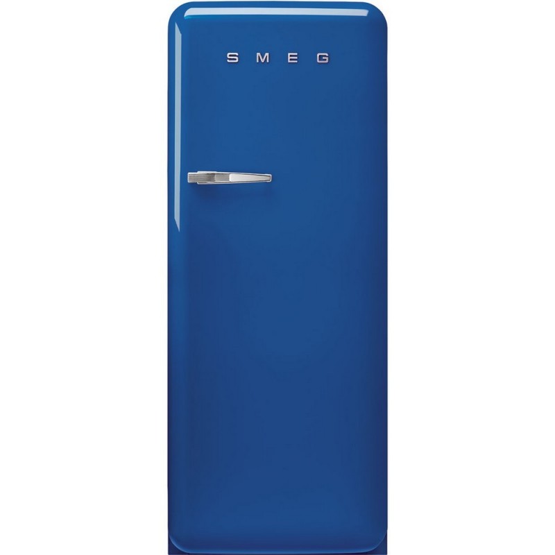  Smeg Réfrigérateur pose libre une porte avec charnières à droite FAB28RBE5 finition bleue 60 cm