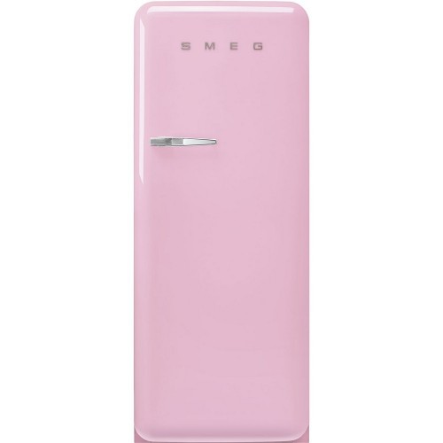 Smeg Free-standing single door refrigerator with right hinges FAB28RPK5 pink finish 60 cm
