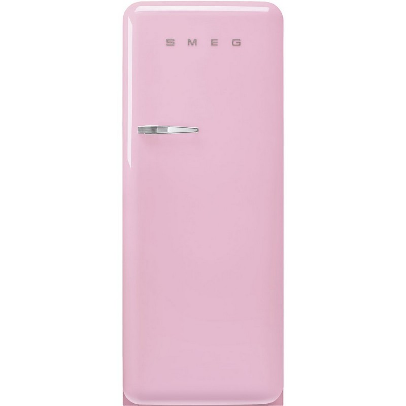  Smeg Réfrigérateur pose libre une porte avec charnières à droite FAB28RPK5 finition rose 60 cm