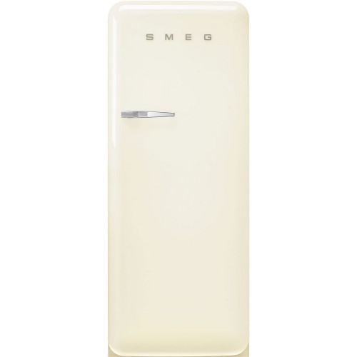 Smeg Free-standing single door refrigerator with right hinges FAB28RCR5 cream finish 60 cm