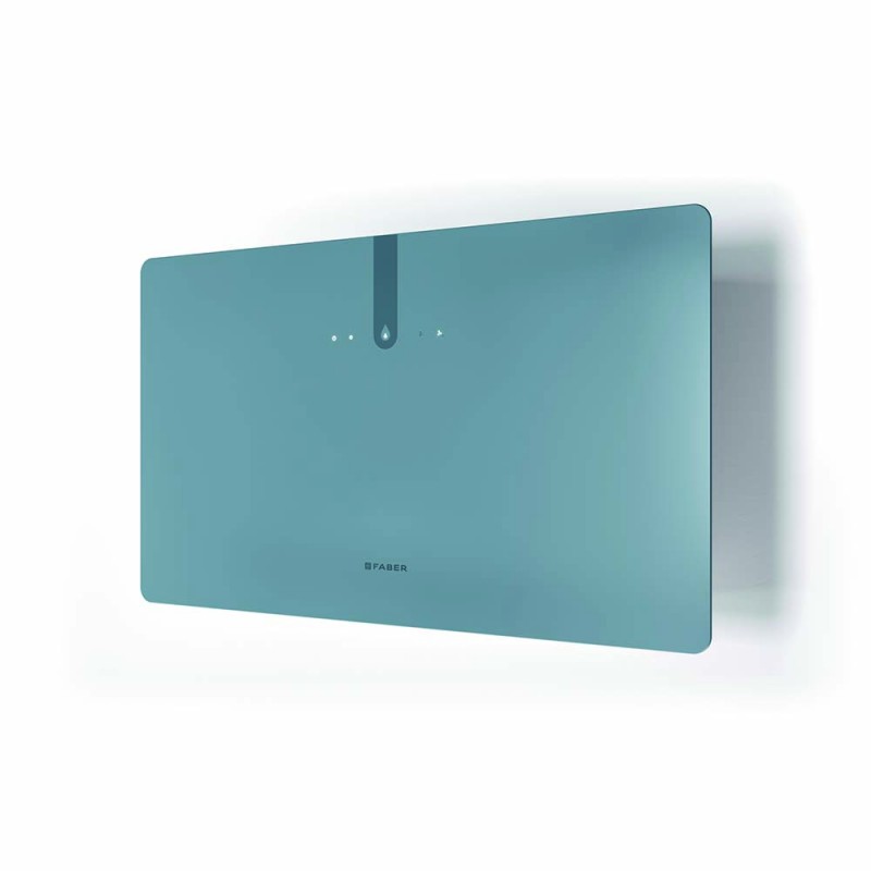 330.0615.737 Faber Hotte murale GLAM FIT ZERO DRIP PLUS DB M A80 330.0615.737 finition verre bleu poudre mat 80 cm
