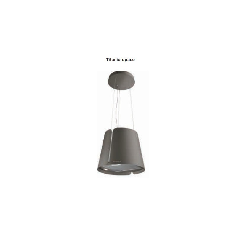 345.0655.178 Faber Hotte îlot suspendue BEAT TITANIUM MATT F45 345.0655.178 finition titane mat Ø43 cm