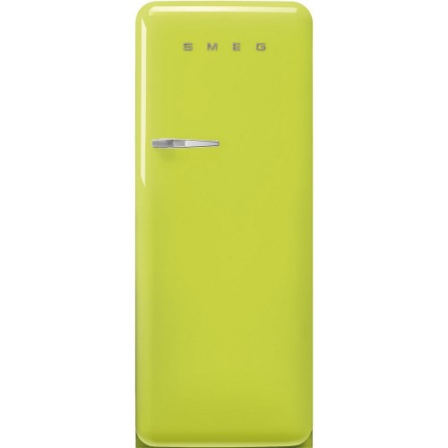 Smeg Free-standing single door refrigerator with right hinges FAB28RLI5 lime green finish 60 cm