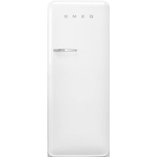 Smeg Free-standing single door refrigerator with right hinges FAB28RWH5 white finish 60 cm