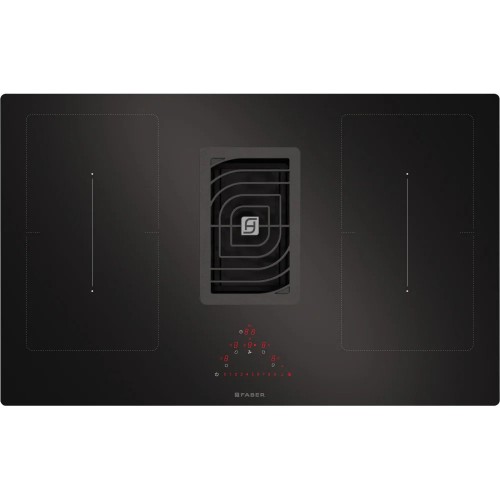 Faber Plaque à induction avec hotte intégrée GALILEO SMART BK GLASS A830 340.0577.694 en vitrocéramique noire 83 cm
