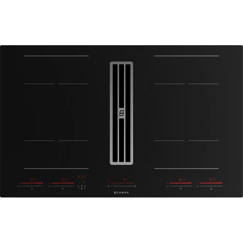 Faber Plaque à induction avec hotte aspirante intégrée GALILEO BOLD A830 340.0708.973 en vitrocéramique noire 83 cm