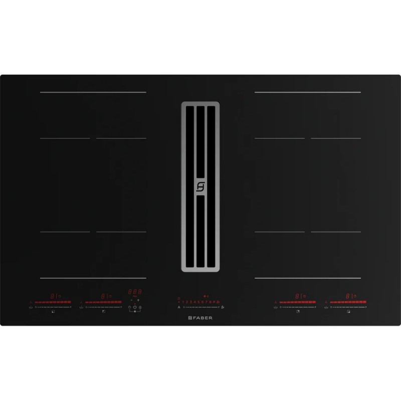  Faber Induction hob with integrated filter hood GALILEO BOLD F830 340.0708.971 in black glass ceramic 83 cm