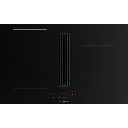 Faber Plaque à induction avec hotte aspirante intégrée GALILEO LINEAR A830 340.0708.972 en vitrocéramique noire 83 cm
