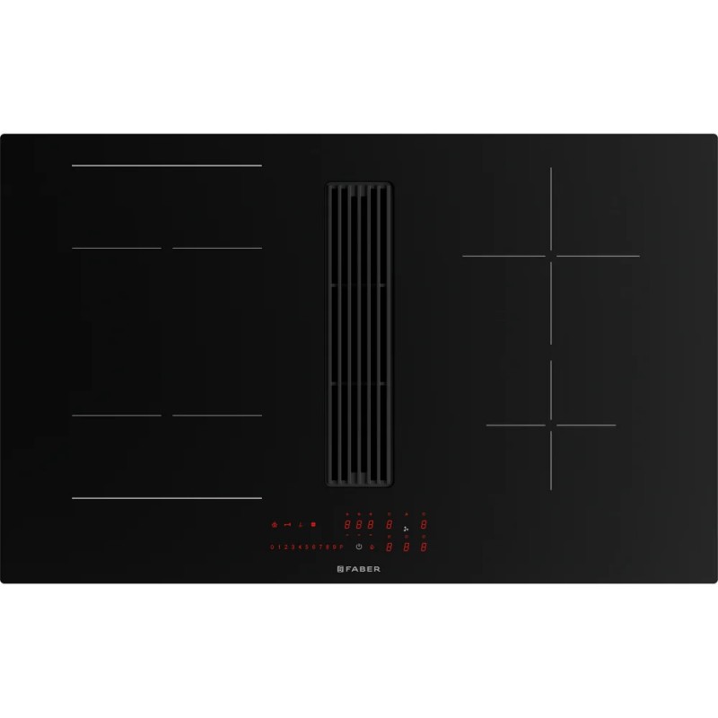  Faber Plaque à induction avec hotte aspirante intégrée GALILEO LINEAR A830 340.0708.972 en vitrocéramique noire 83 cm