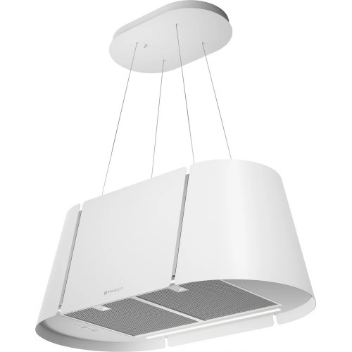 Faber Hotte îlot suspendue BEAT XL WH MATT F80 345.0709.184 finition blanc mat 80 cm