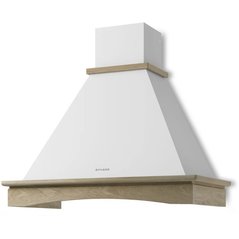  PRONTA CONSEGNA - Faber Cappa a parete RANCH 90 NF 321.0693.747 finitura bianco da 90 cm - Cornice non inclusa