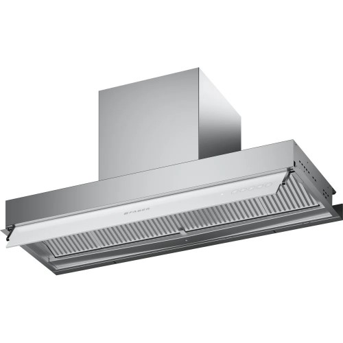 Faber Built-in hood IN-NOVA ZERO DRIP PLUS A90 305.0711.742 stainless steel finish and white glass 90 cm