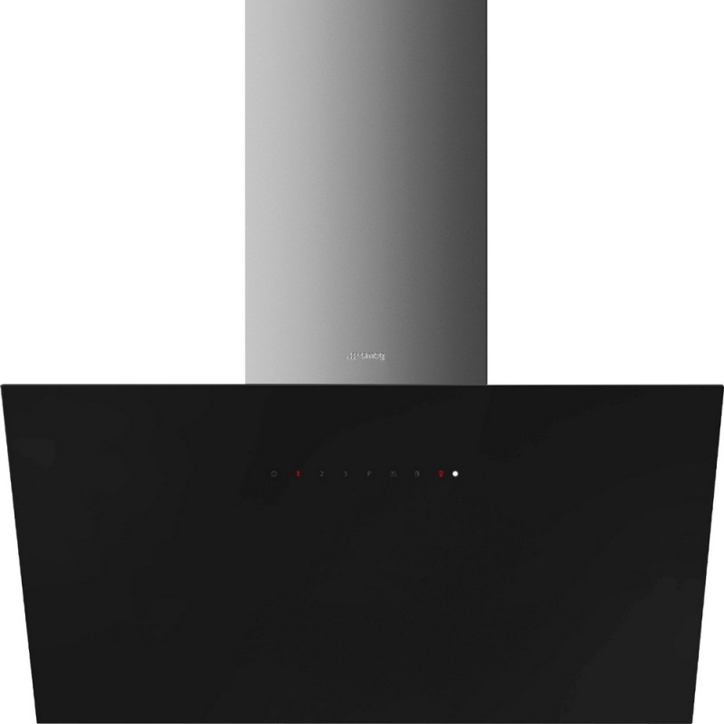 KICV90BL2 Hotte aspirante murale décorative Smeg KICV90BL2 de 90 cm, finition noire