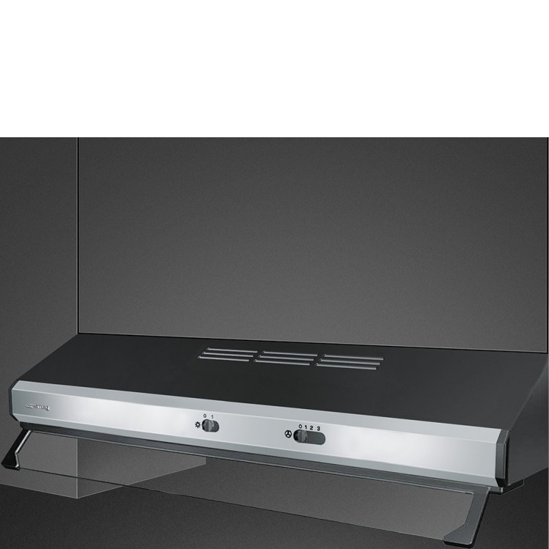 KSEC81XE3 Smeg KSEC81XE3 80cm semi-integrated extractor hood in stainless steel/black finish