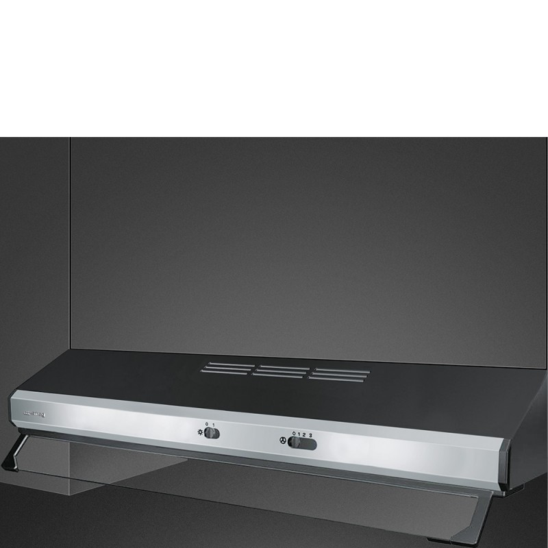 KSEC91XE3 Smeg KSEC91XE3 90cm semi-integrated extractor hood in stainless steel/black finish