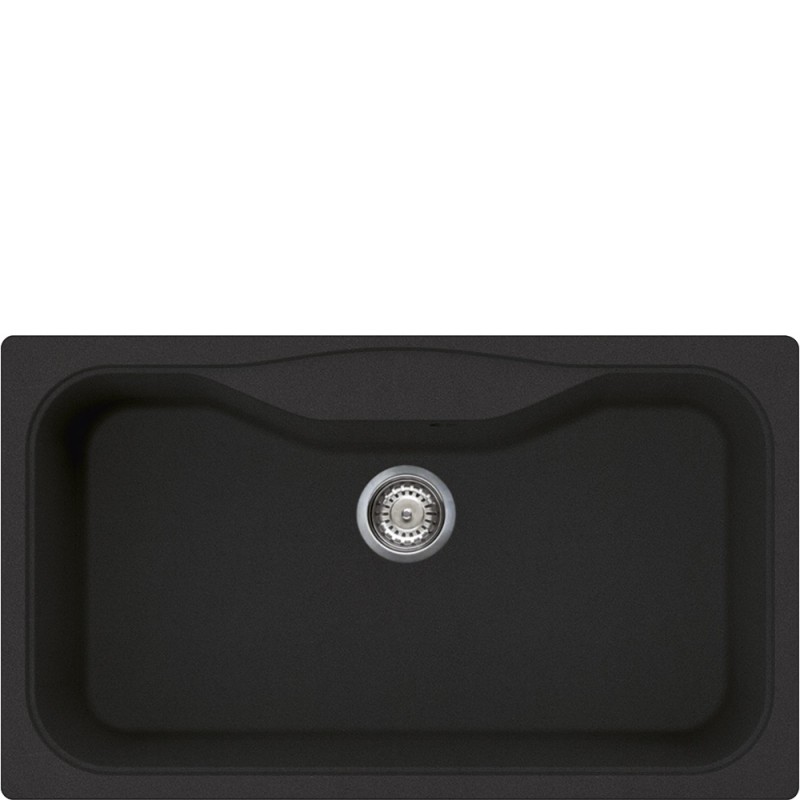 LSEG860A2 Évier Smeg LSEG860A2 86 cm à une cuve, finition anthracite