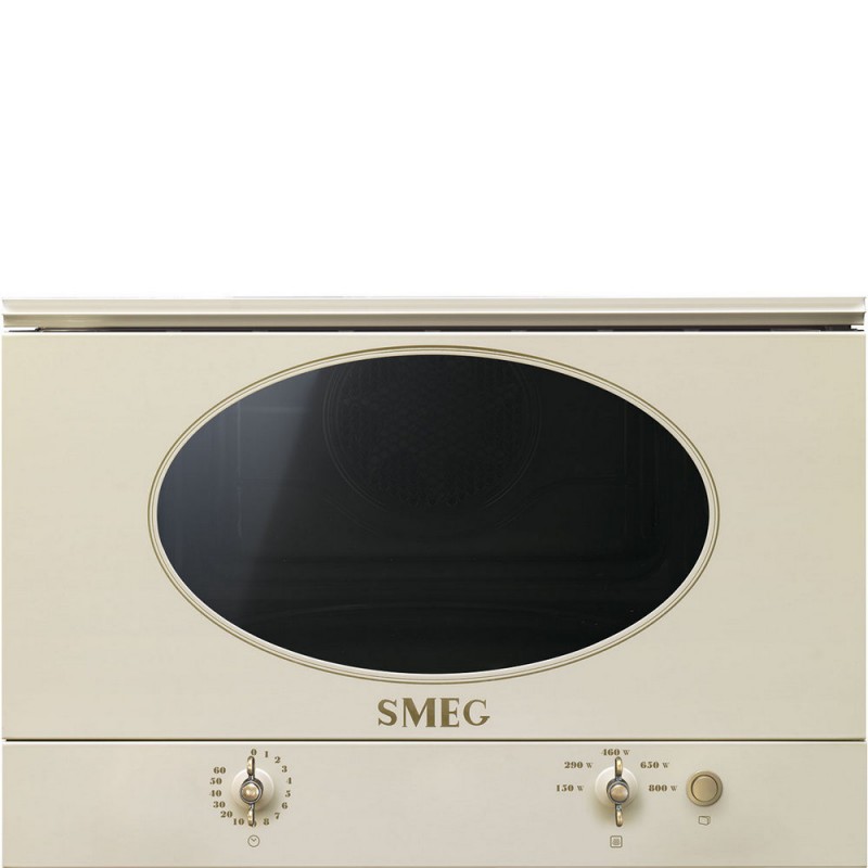 MP822NPO Microondas empotrable Smeg MP822NPO de 60 cm, acabado crema.