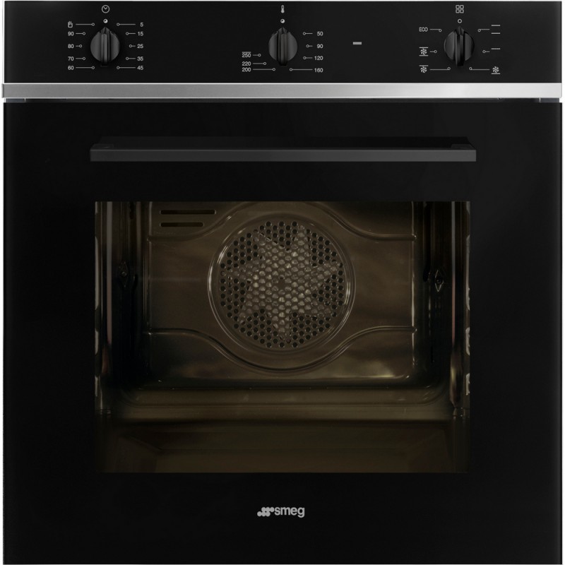 SF64M3VB2 Four électrique encastrable Smeg SF64M3VB2 de 60 cm avec finition en verre noir