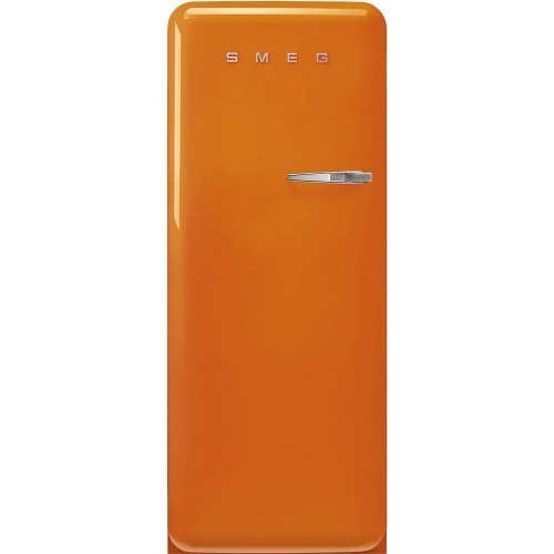 Smeg Free-standing single door refrigerator with left hinges FAB28LOR5 orange finish 60 cm