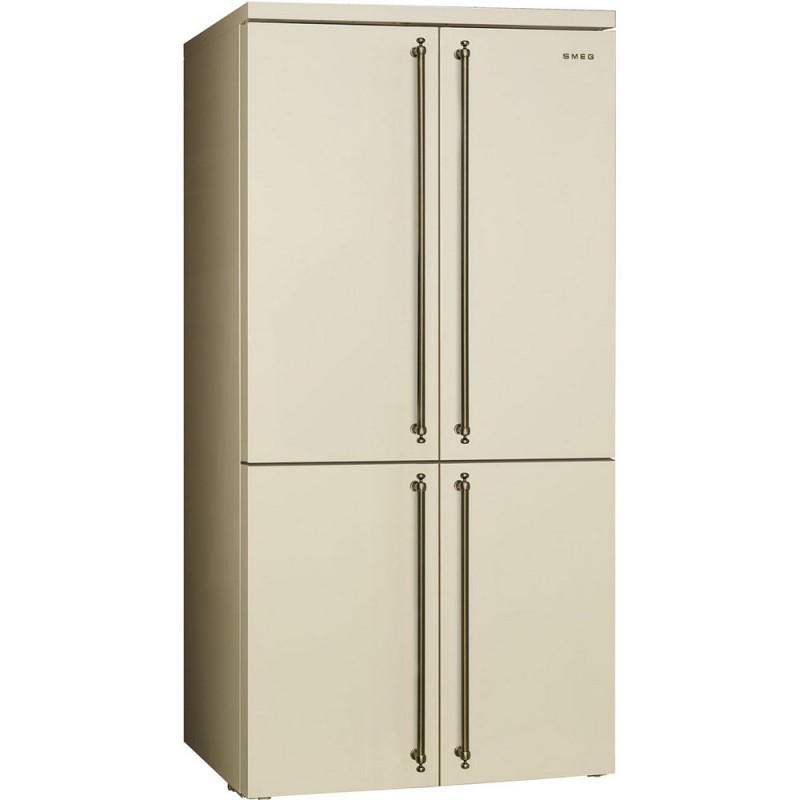FQ60CPO6 Smeg FQ60CPO6 92cm Freestanding 4-Door Side-by-Side Refrigerator in Cream Finish