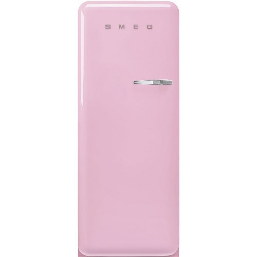 Smeg Free-standing single door refrigerator with left hinges FAB28LPK5 pink finish 60 cm