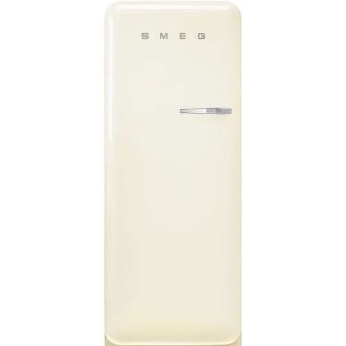 Smeg Free-standing single door refrigerator with left hinges FAB28LCR5 cream finish 60 cm